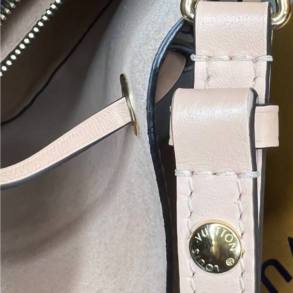Louis Vuitton Brown NOE medium damier  Bucket Bag with rose Trim - Picture 4 of 7